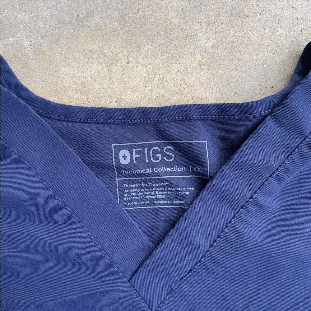 FIGS Scrubs Women Set Navy XXL Catarina Top XL Kade Cargo Pants - Picture 8 of 11